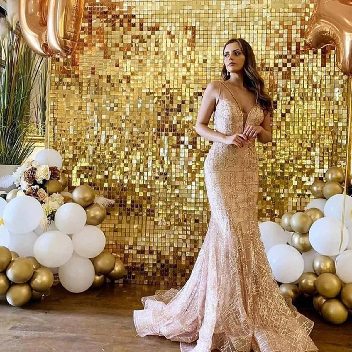 パーティー・インテリア装飾 キラキラ!カーテン ミラーボール風 光反射