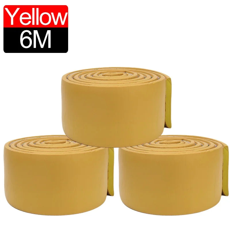 壁面衝撃吸収 幅木風粘着ボーダーシート 幅8㎝x200㎝ 厚さ10㎜