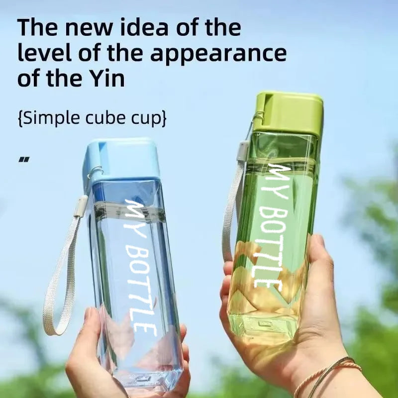 |イベント・ノベルティ用品 |ポータブル透明スクエアボトル | 500ml