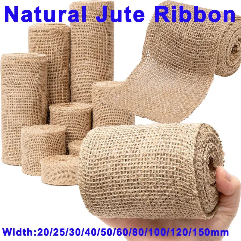 インテリア・パーティ装飾 | 天然麻素材リボン | 1m/2m/5m/10m巻