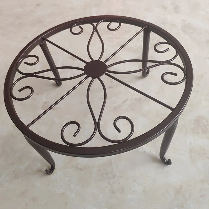 ヴィンテージ風 鋳鉄製フラワーポットホルダー