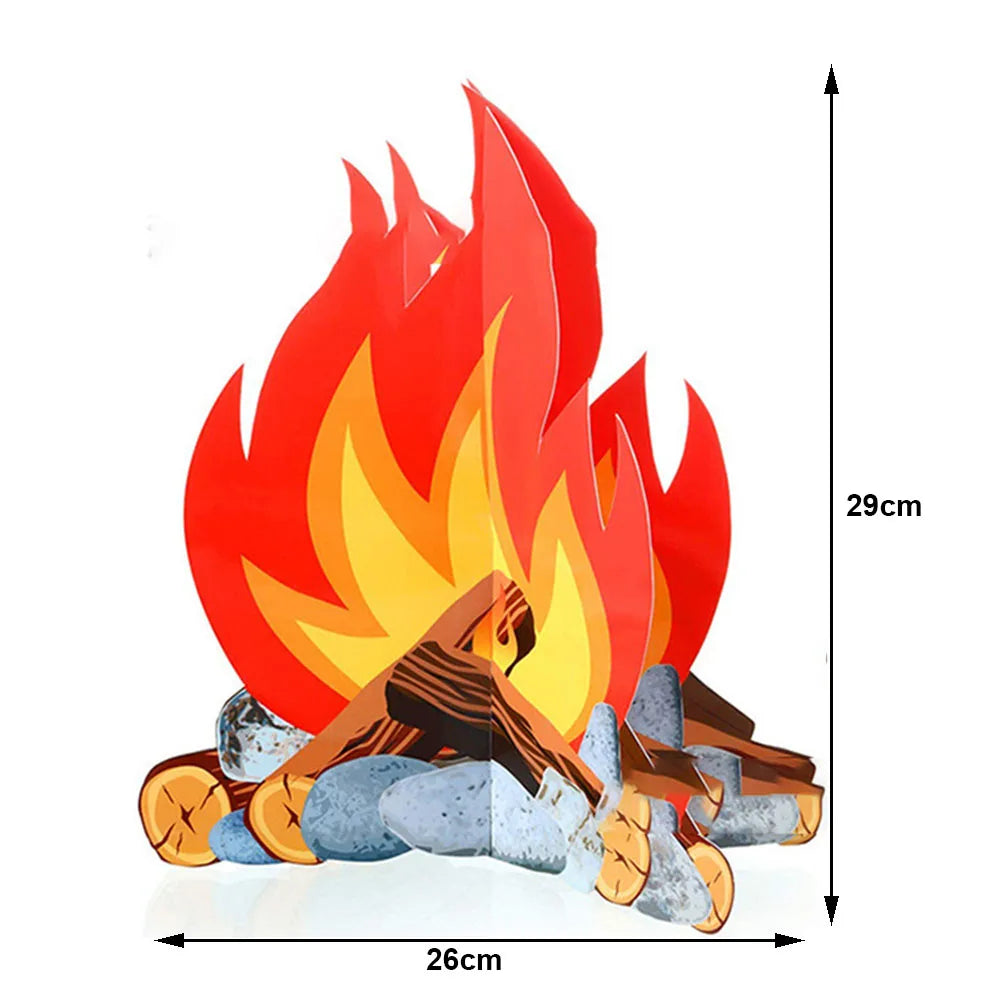 イベント・パーティーグッズ|3D段ボール製キャンプファイヤー装飾