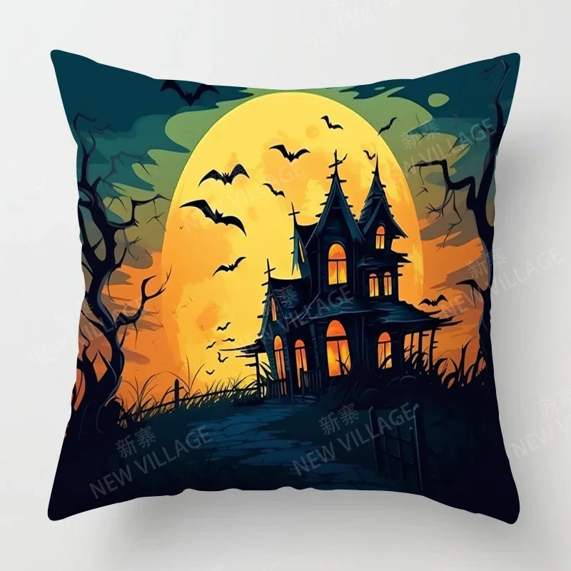 イベント・ハロウィングッズ|植物プリント装飾クッションカバー