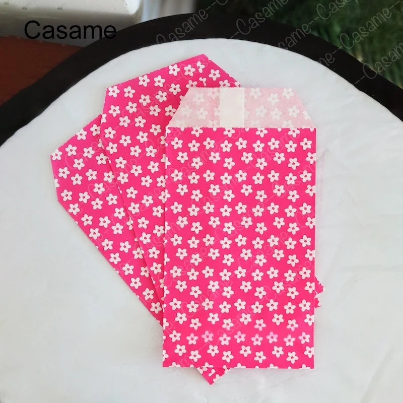 |ノベルティ用品 | 小花柄紙袋 50枚セット | 8x15c