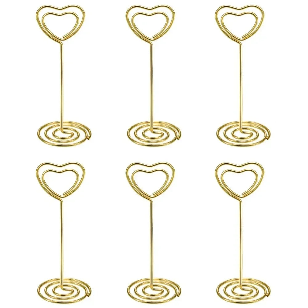 イベント・結婚式装飾|ハート型テーブル番号ホルダー10個セット