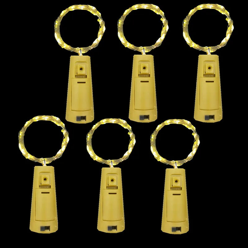 モチーフライト|イベント・パーティー装飾|6色LEDボトルライトセット (2M)