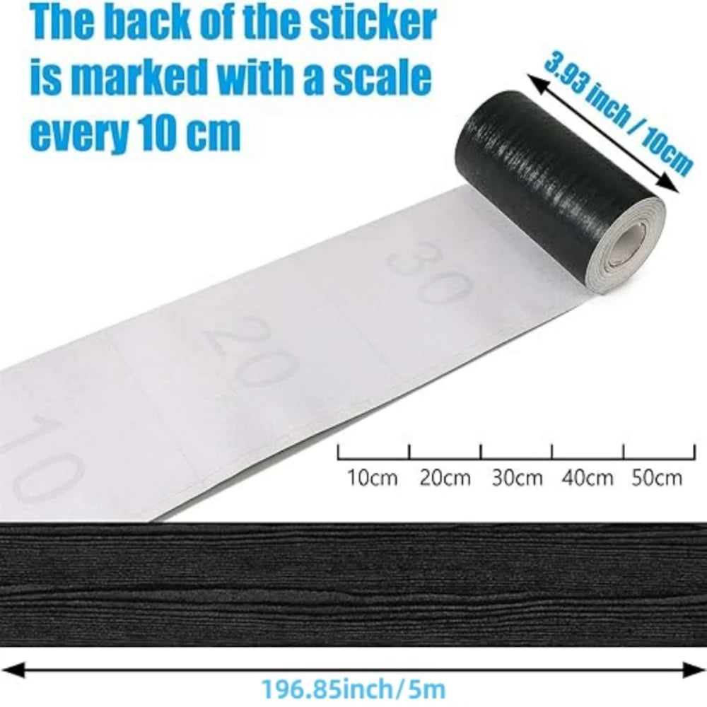 壁面装飾 幅木風 木目調粘着ボーダーシート 幅10㎝×500㎝ 高品質