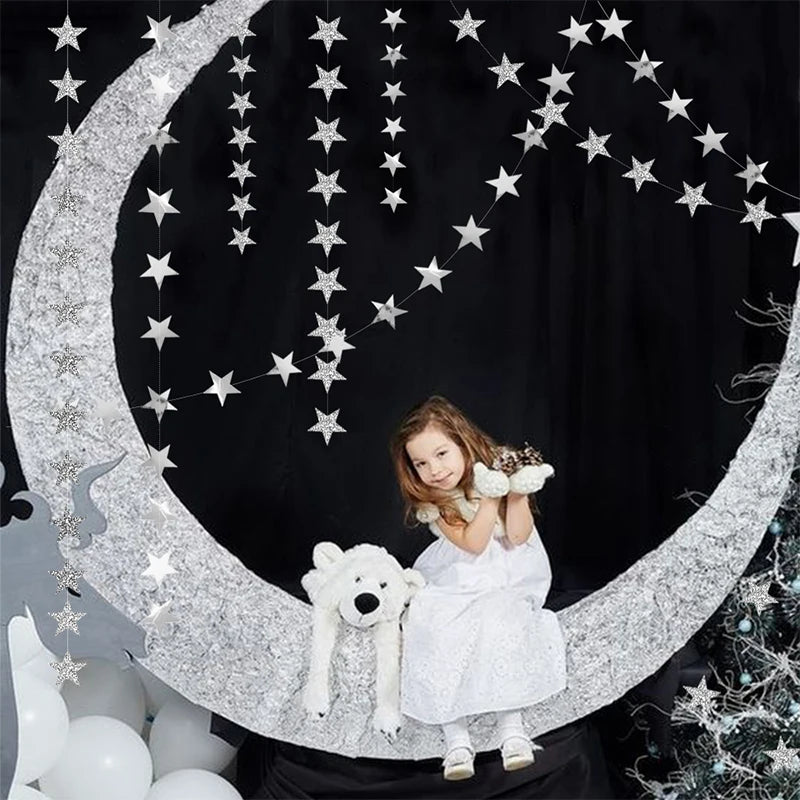 イベント・クリスマス装飾|シルバースター3Dガーランドデコレーション