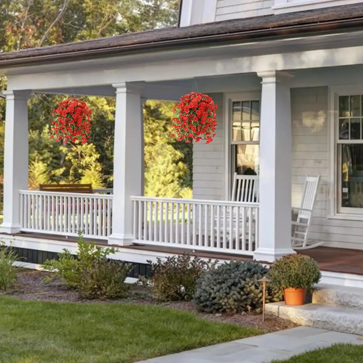 パーティー・ガーデン装飾 造花 ペチュニアフェイク植物 UV耐性 屋外装飾対応