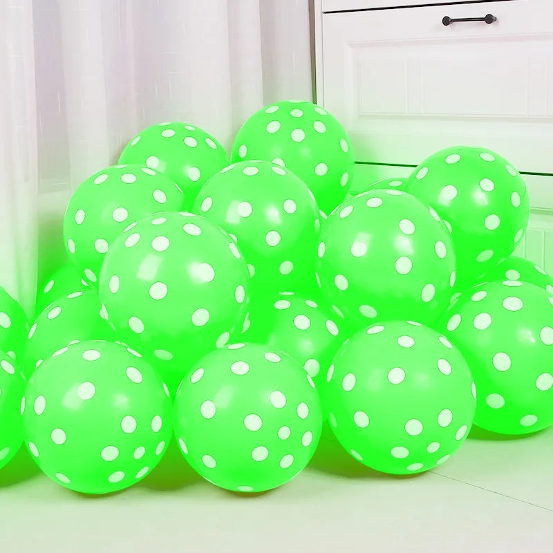 12インチ透明水玉バルーン 赤いドット型