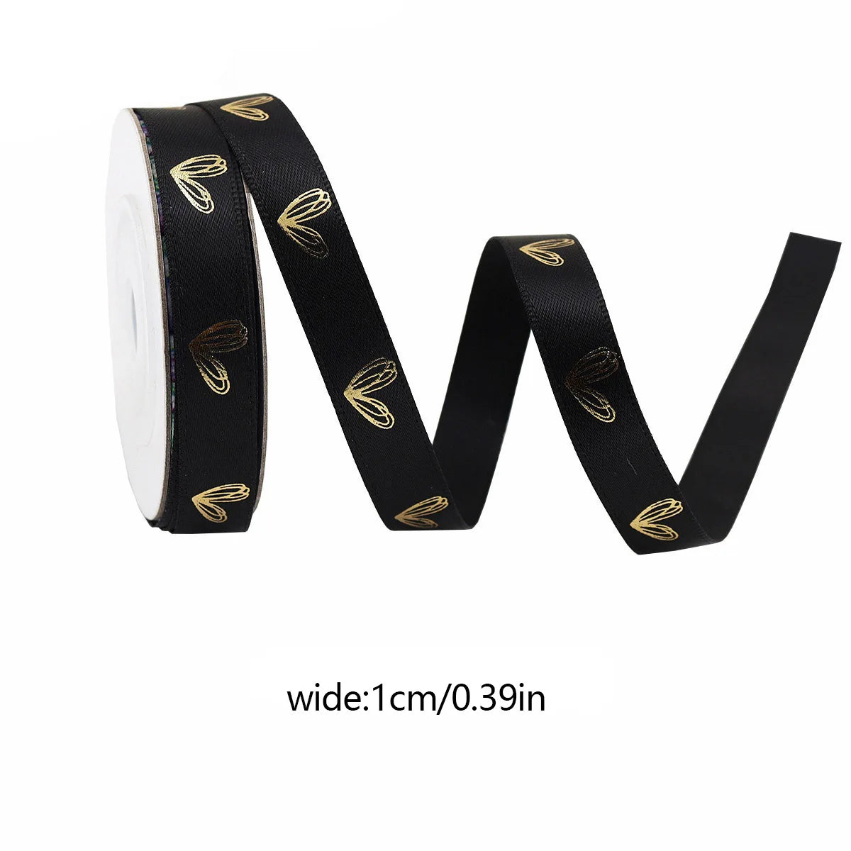 バレンタインデー用ハート柄片面プリントリボン