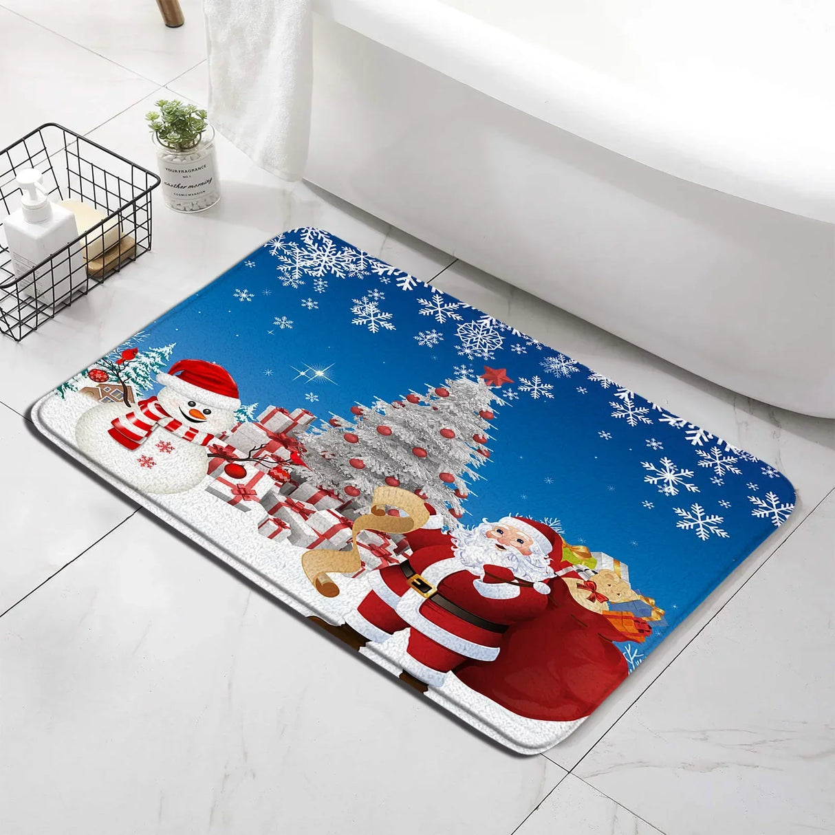 バスマット&トイレフタカバー&トイレ用マット(3点セット)