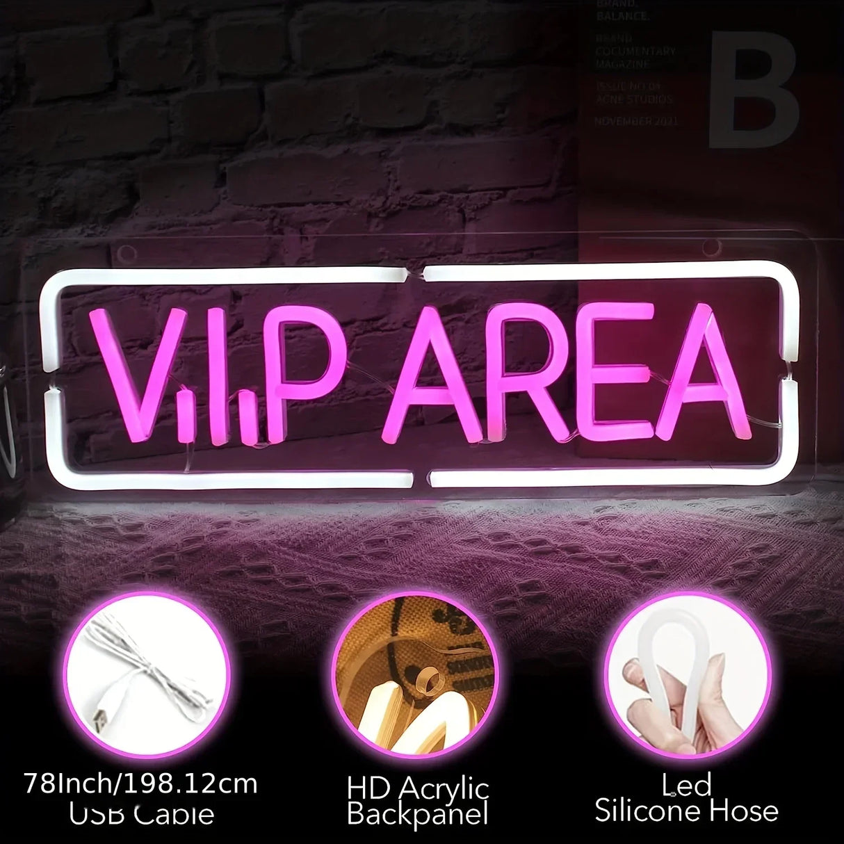 VIP AREA LEDネオン(ネオン看板)サインライト
