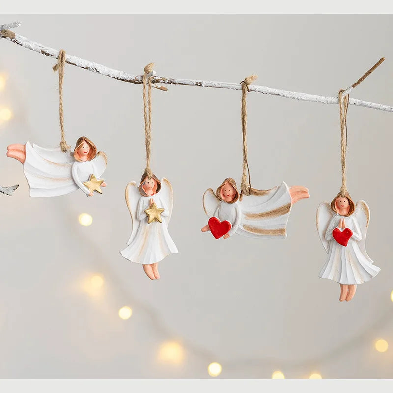 可愛い!クリスマスペンダントオーナメント(サンタ/天使/雪だるま)