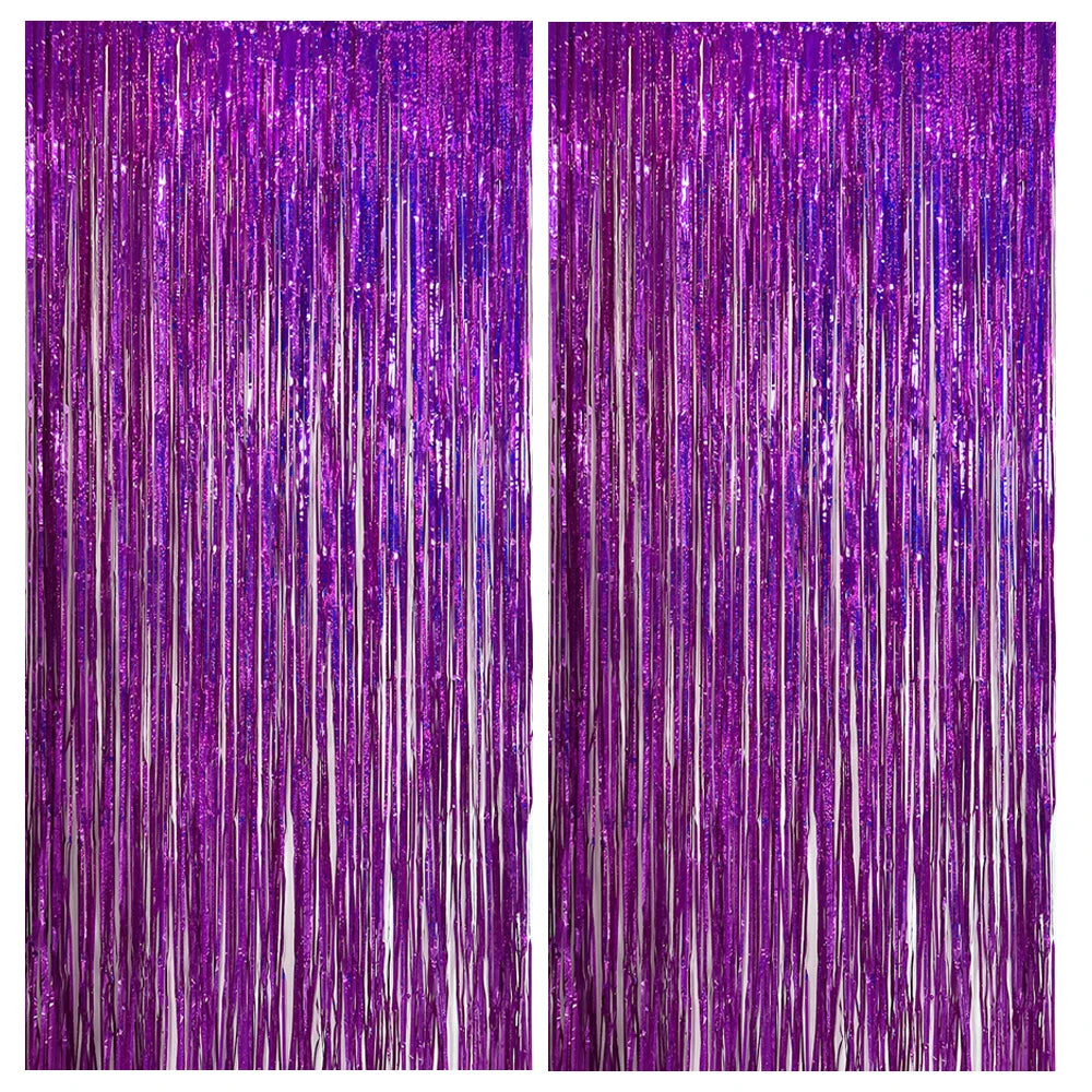 パーティー・インテリア装飾 キラキラ!カーテン 波型/ストレート型 2種類