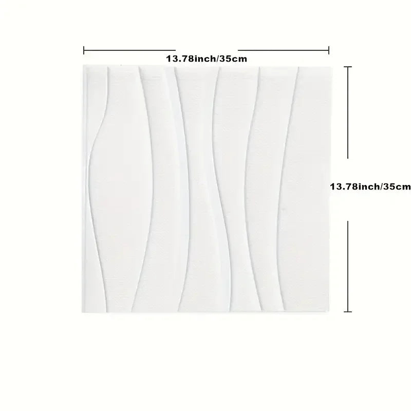 DIY用 3D壁面タイル風 ステッカー 4枚入/12枚入 モルタル壁風デザイン