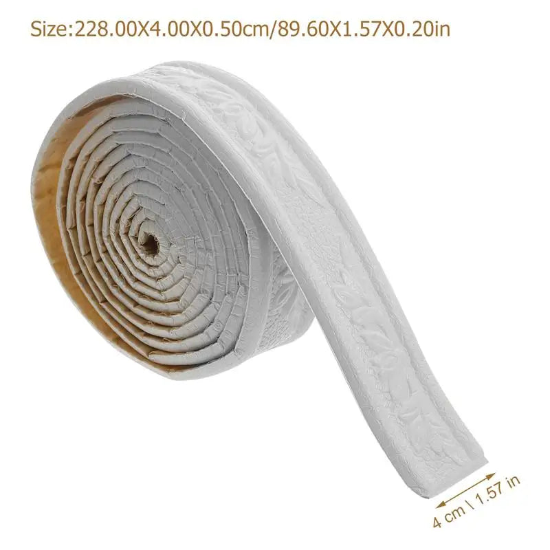 壁面装飾 幅木風粘着ボーダーシート 幅4㎝x230㎝ 高弾性 衝突防止