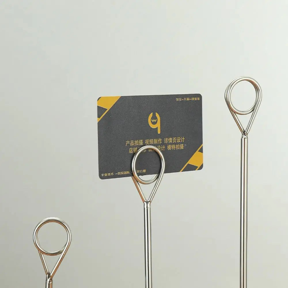 イベント・結婚式装飾|ステンレス製ラウンドフォトクリップホルダー