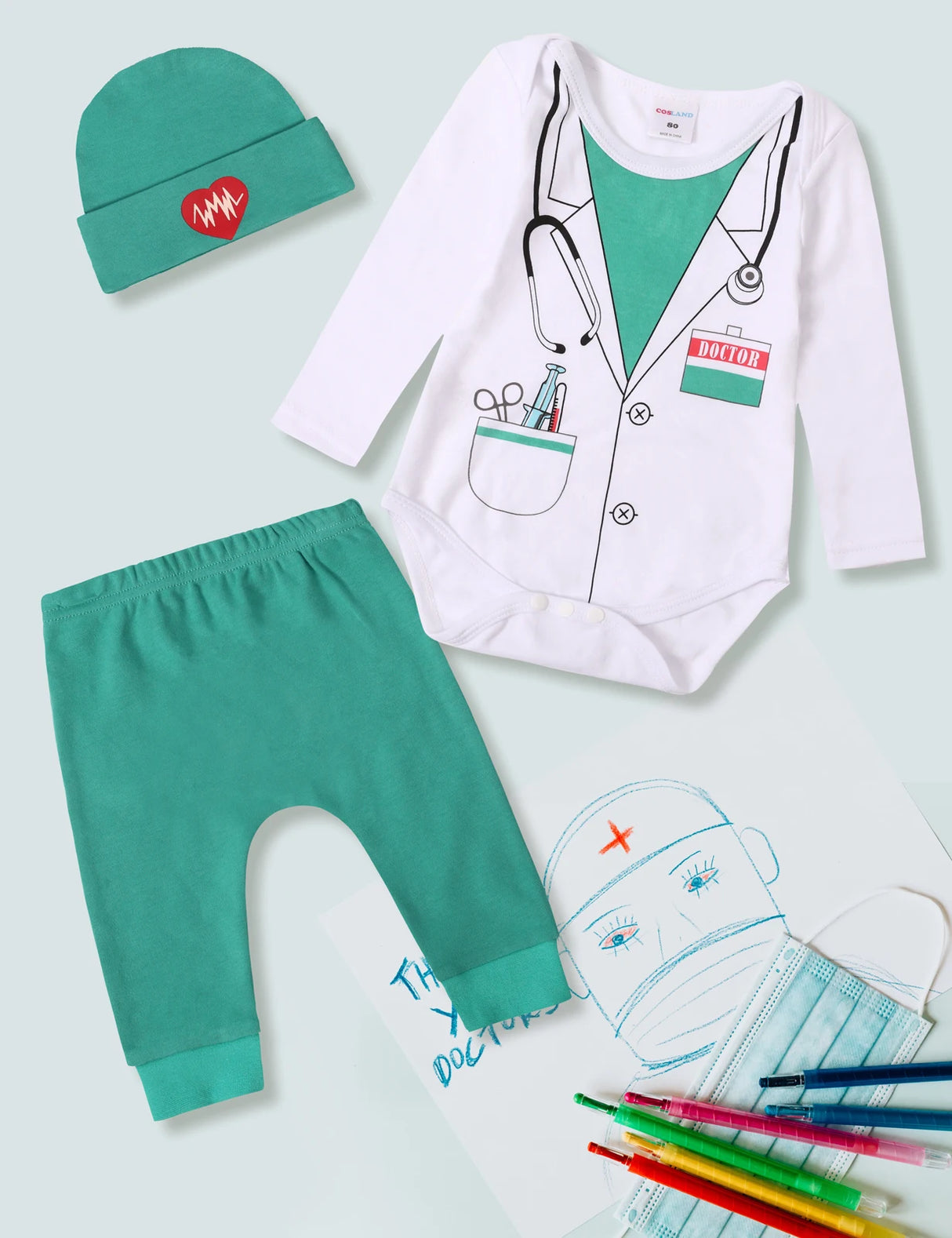 イベント・ハロウィングッズ|新生児用カーニバルコスチューム3点セット(0〜12ヶ月)