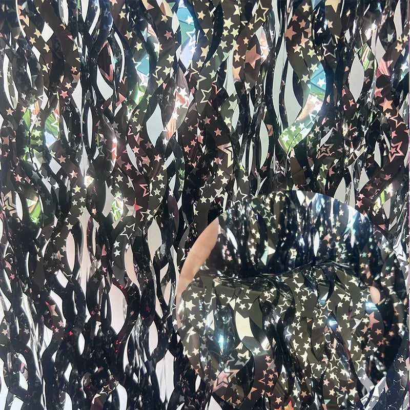 パーティー・インテリア用装飾 波形カーテン 壁面装飾 キラキラ光る