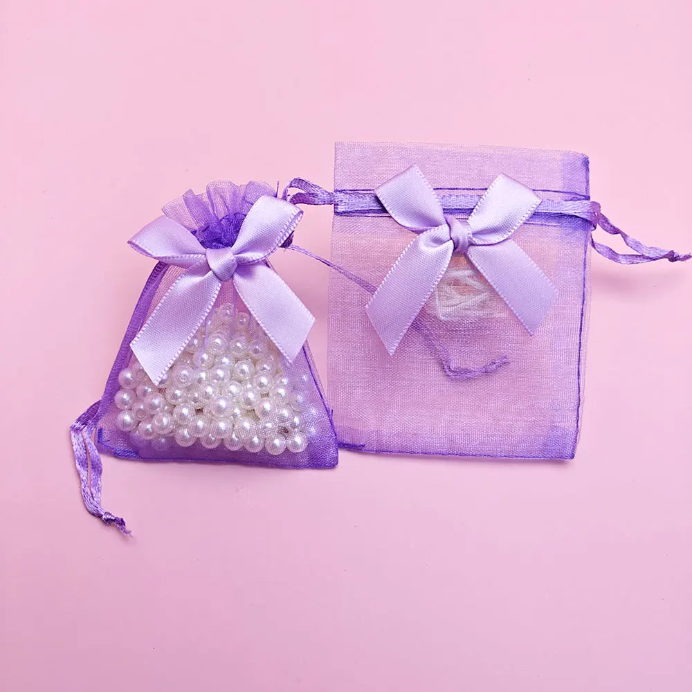 |イベント・ノベルティ用品 |リボン付きオーガンジーきんちゃくバッグセット