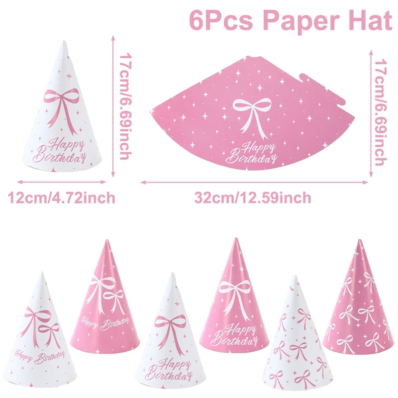 ピンクリボン付きラテックスバルーンセット