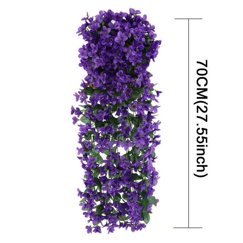 人工バイオレット 吊り下げフェイクフラワー