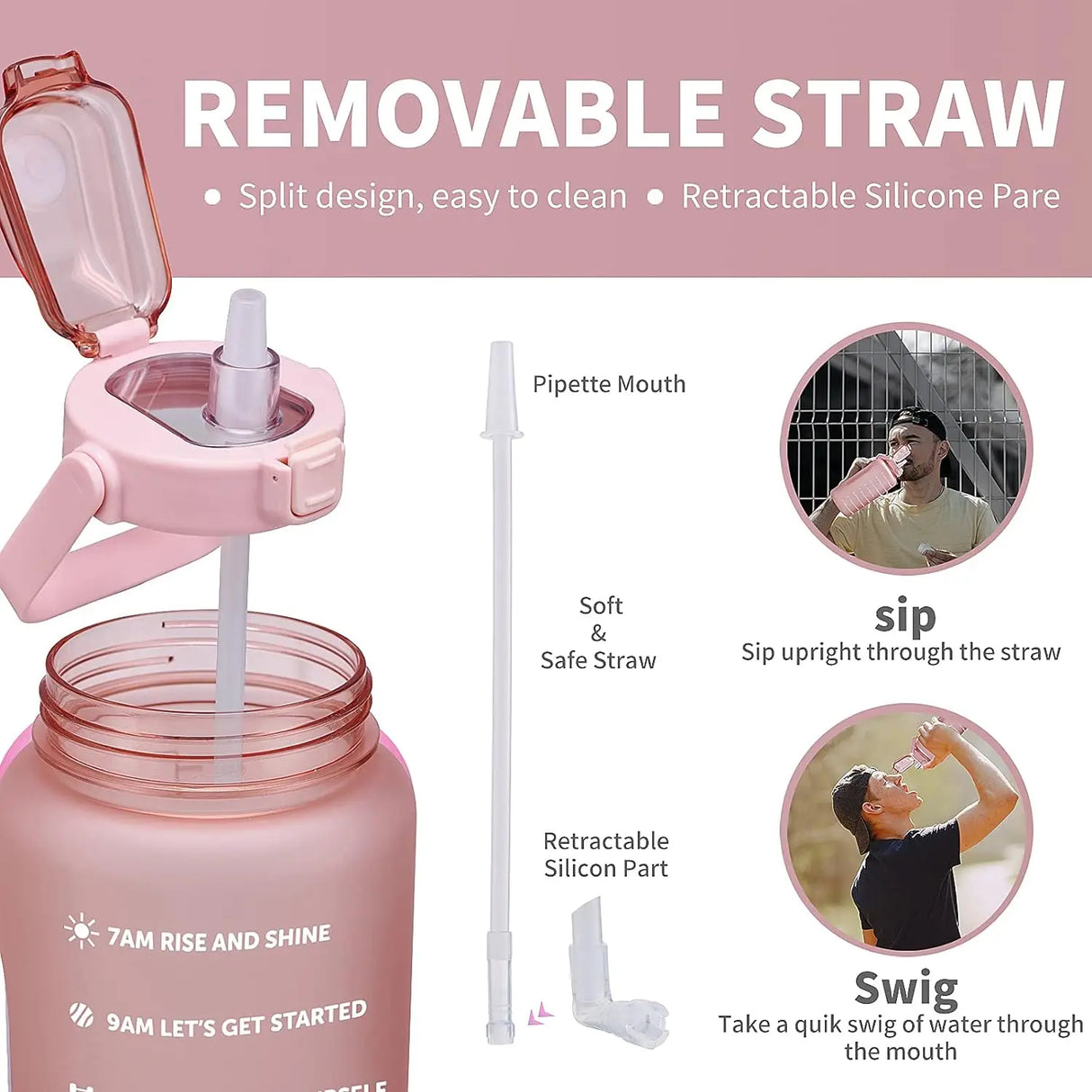 |イベント・ノベルティ用品 | ストロー付き大容量ウォーターボトル | 2L