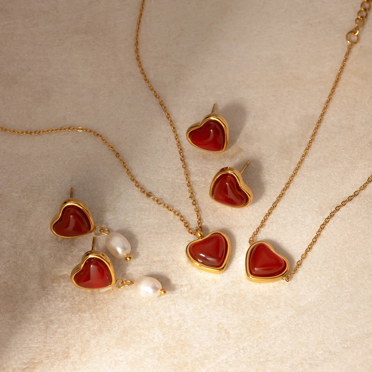 レッドオニキス ラブジュエリーセット