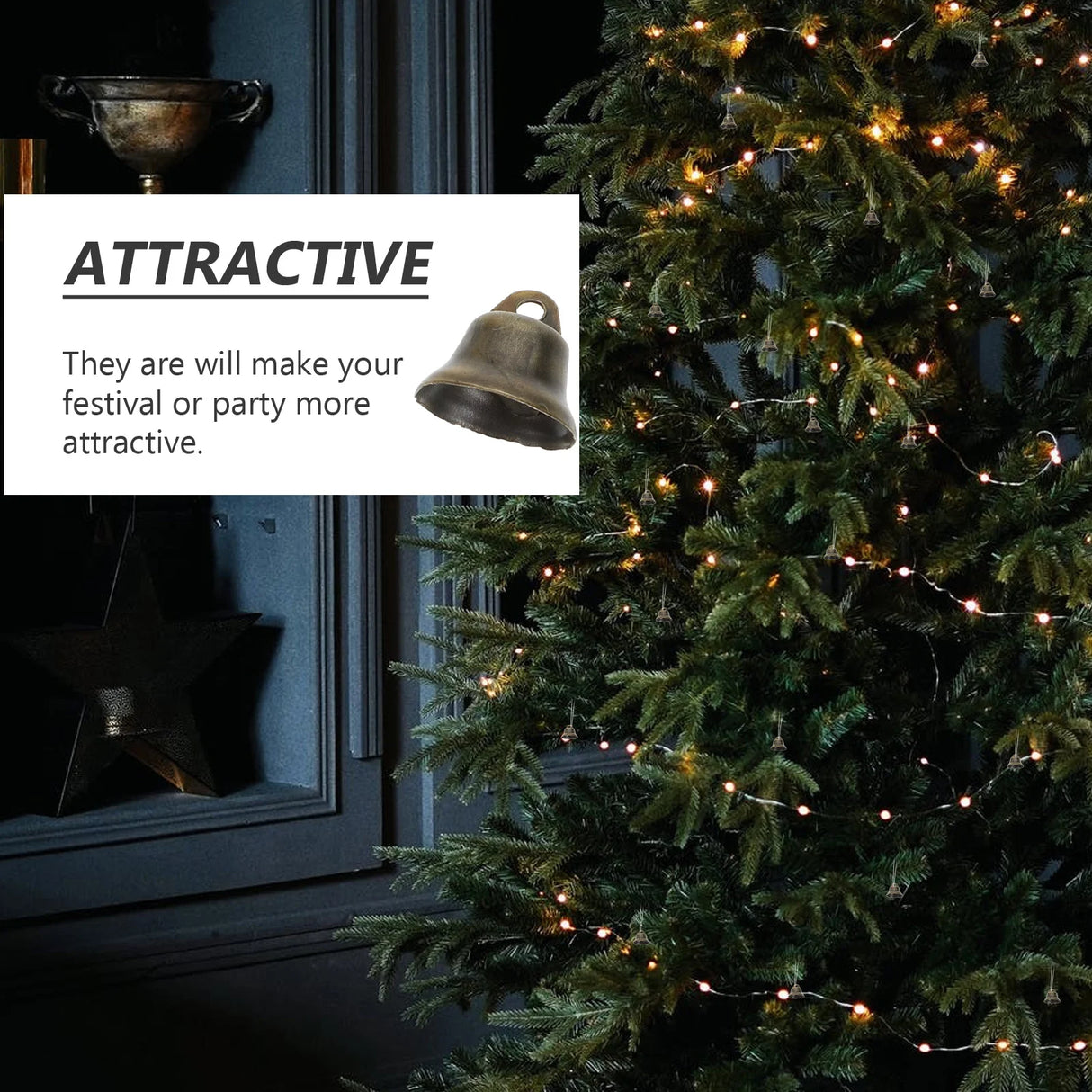 【クリスマス・イベント装飾】ヴィンテージ調ミニベル (100個セット)