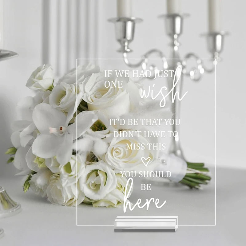 結婚式・インテリア装飾|透明アクリルテーブルサイン 1個セット