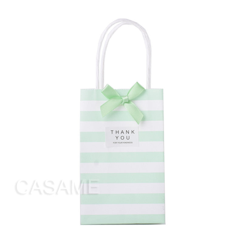 |ノベルティ用品 | ストライプ柄ミニギフトバッグ 10個セット | 7.5×12×5㎝