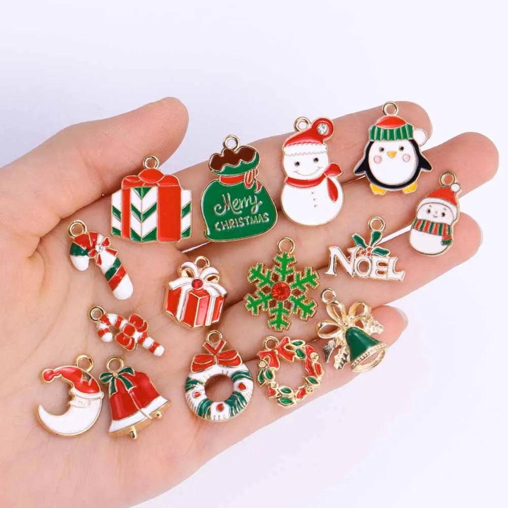 キュートなクリスマスチャームセット(10個セット)