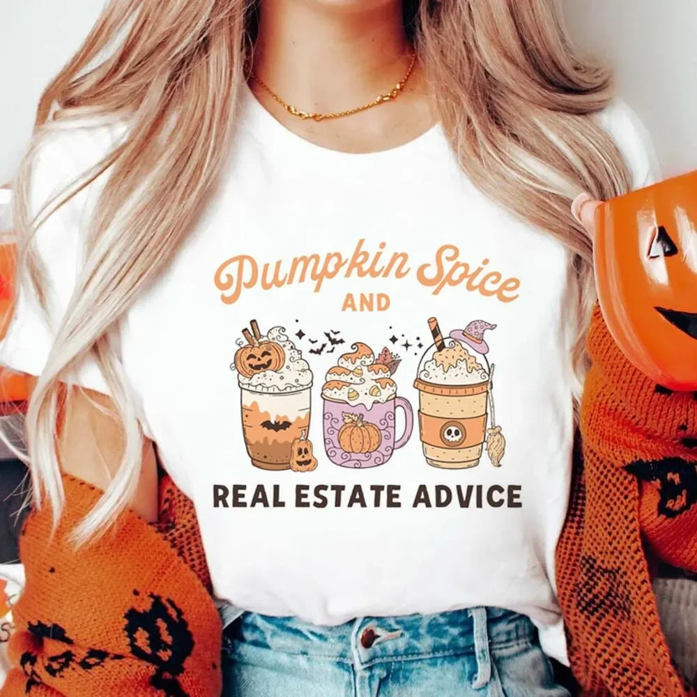 イベント・ハロウィングッズ|ハロウィン パンプキンスイーツ柄Tシャツ(S~3XL)