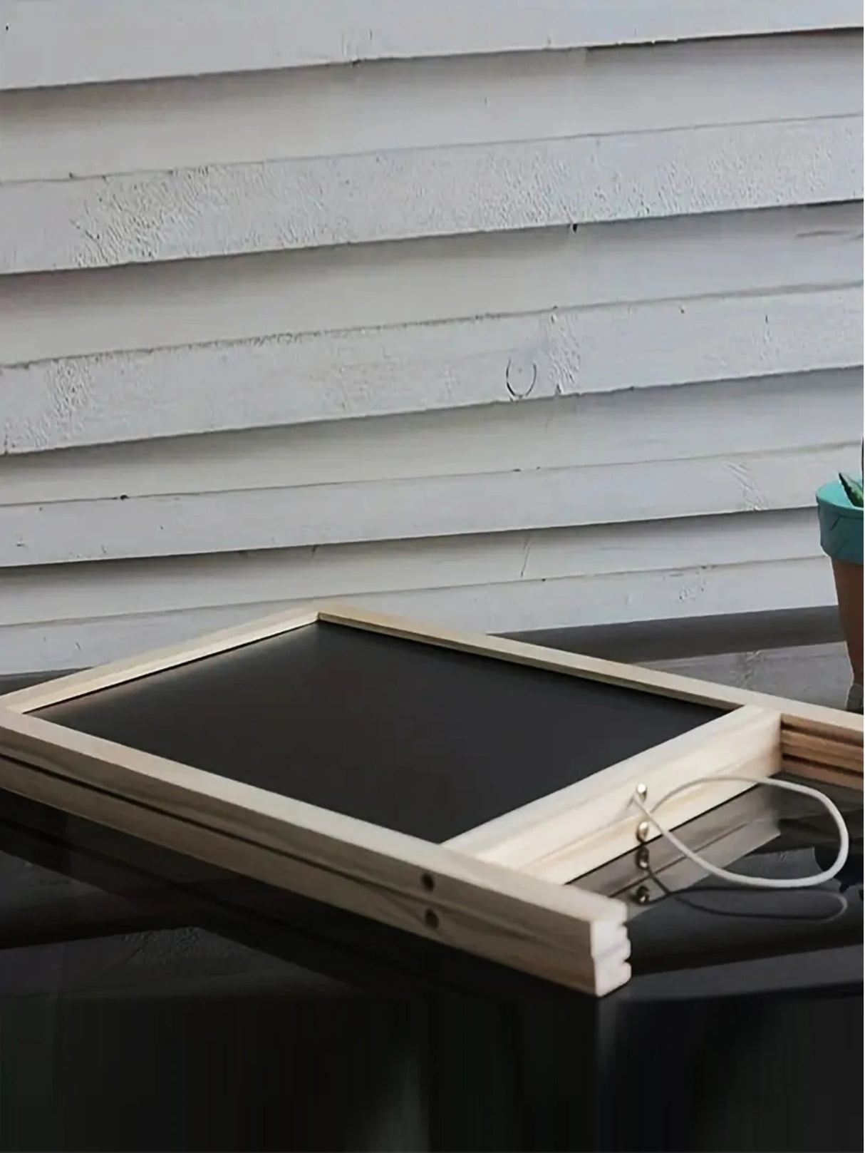 両面折りたたみ式木製フレーム黒板