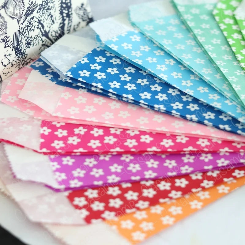|ノベルティ用品 | 小花柄紙袋 50枚セット | 8x15c
