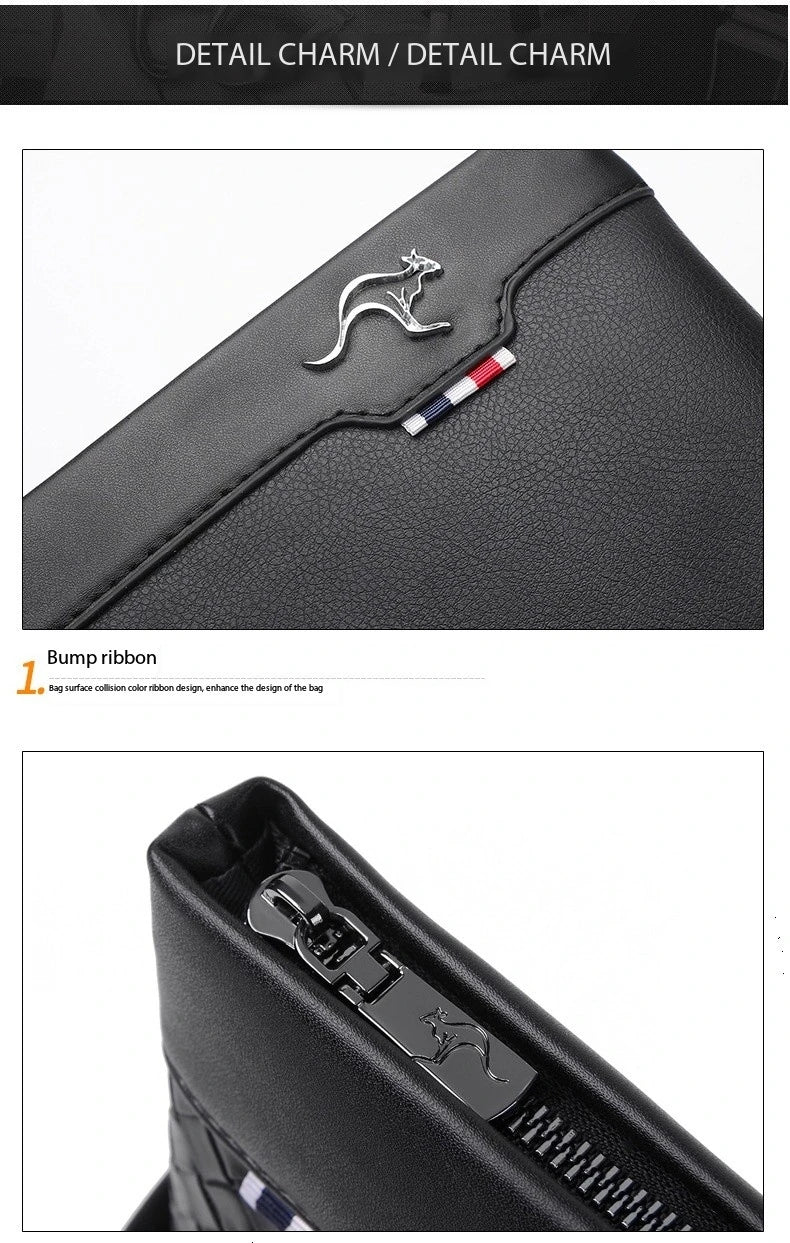 |イベント・ノベルティ用品 | メンズPUレザークラッチバック | W26cm×H17cm×D3cm