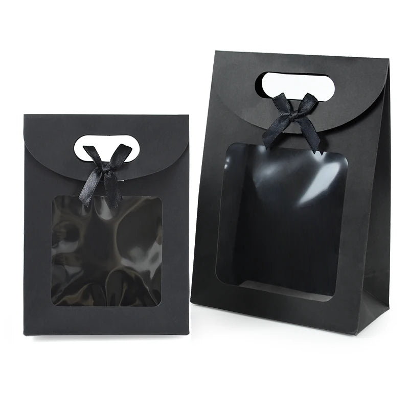 |ノベルティ用品 | 窓付きクラフト紙ギフトバッグ 5個セット