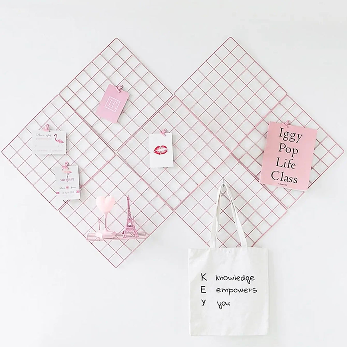 金属メッシュ壁面用グリッドパネル2個セット