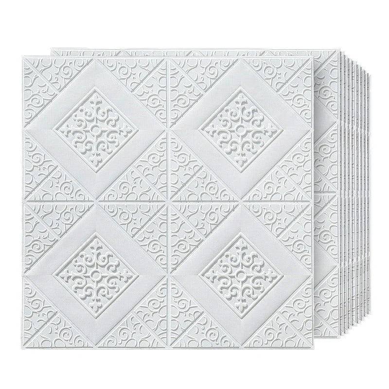 DIY用 3Dアンティーク調タイル風ステッカー 70x70cm 5pcs/10pcs 防水性