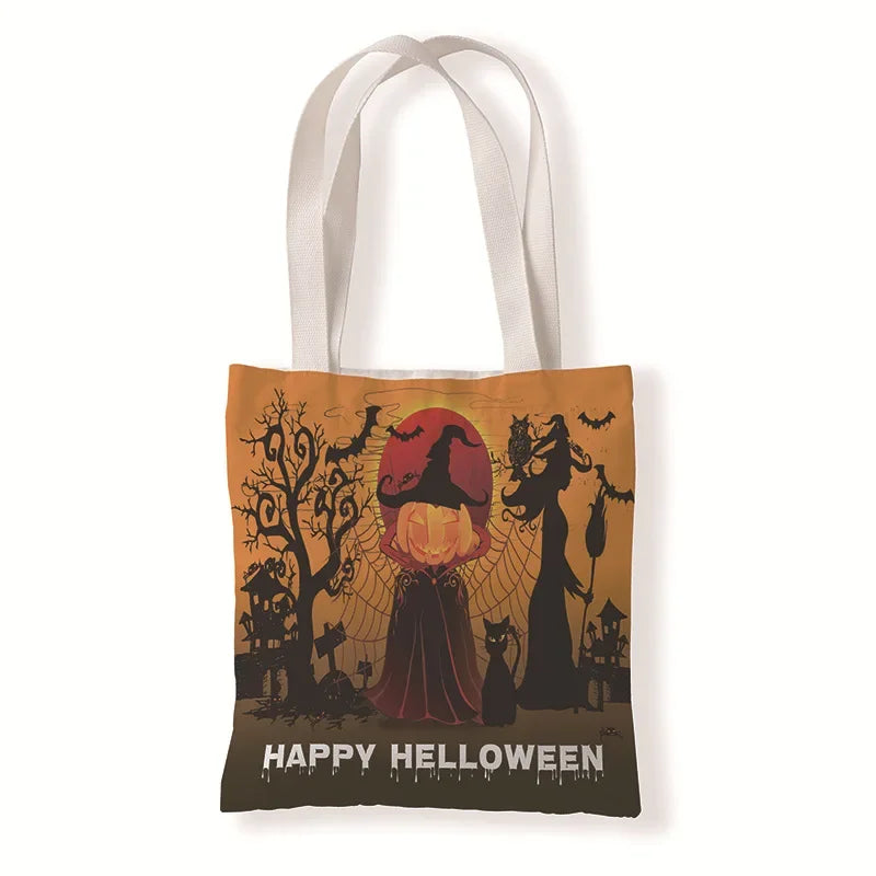 ハロウィングッズ|ハロウィンパンプキンキャンバストートバッグ