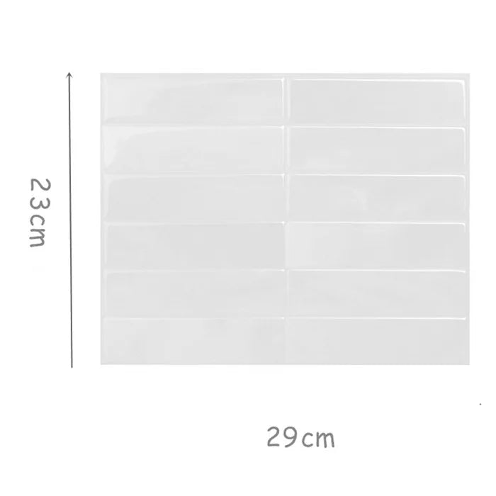 DIY用 レンガ型天然石風ステッカー 29×23㎝ 3pcs 防水性天然石デザイン