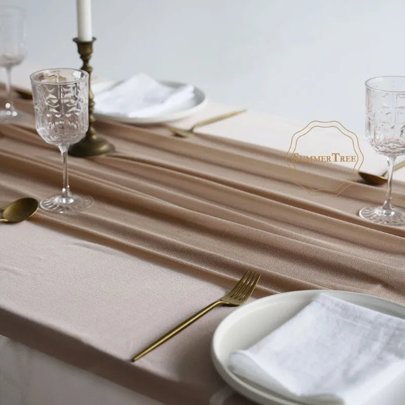 インテリア・パーティ装飾 | シアー生地テーブルランナー| 幅34cm/74cm