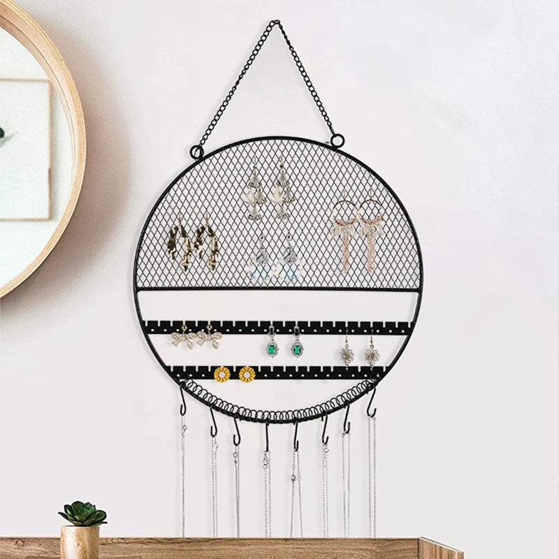 メッシュメタルジュエリーホルダーラック