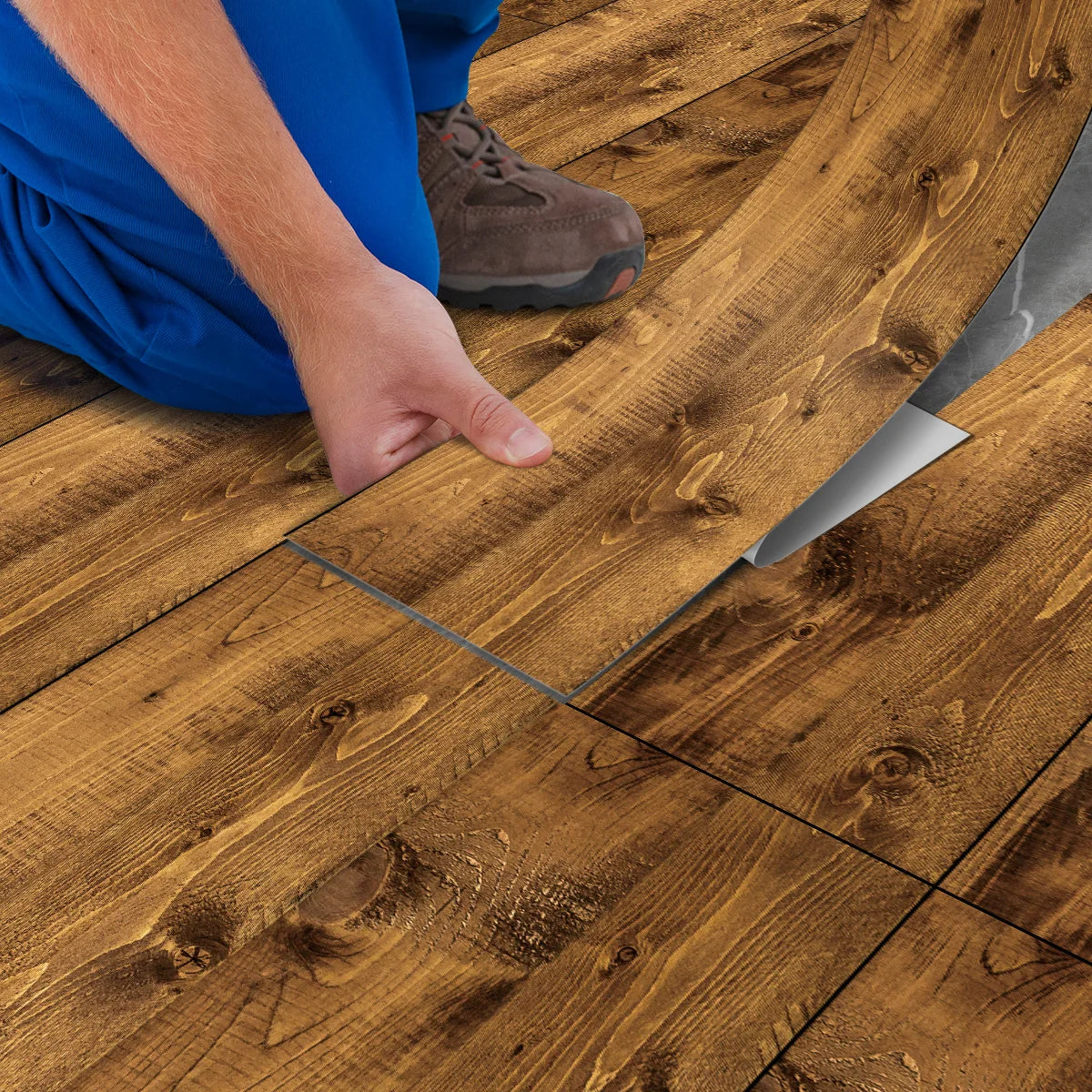 DIY用 ヴィンテージ風木目調 ステッカー 幅15㎝ x 90cm 5枚入