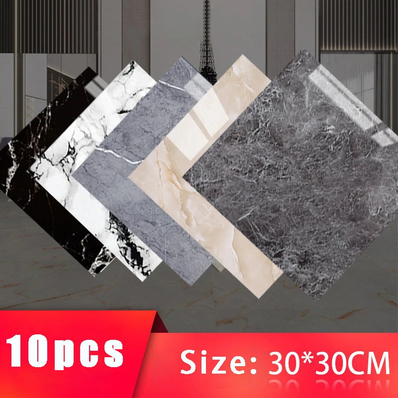 DIY用 大理石タイル風 ステッカー 10枚入 おしゃれな大理石柄