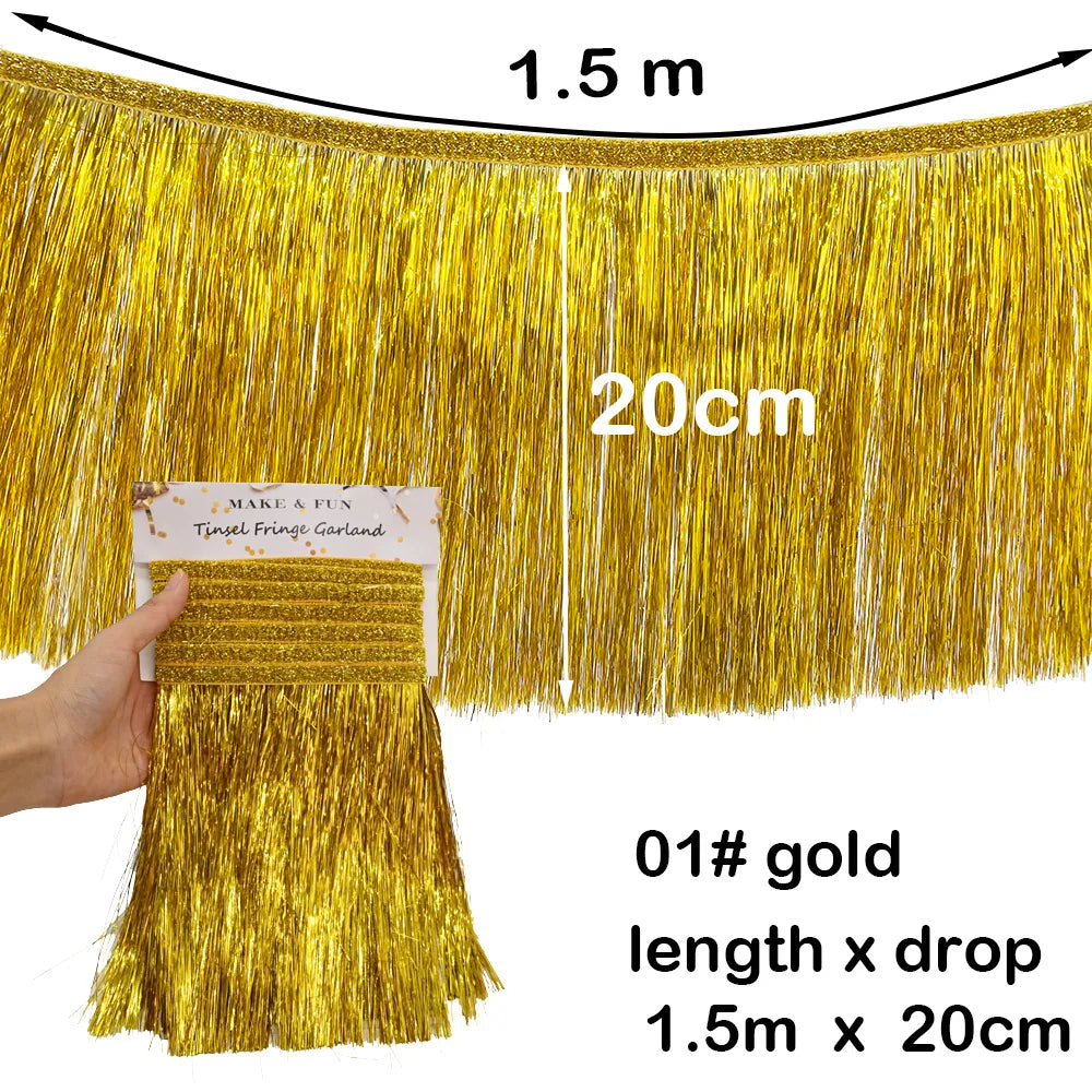 パーティー・インテリア装飾 誕生日用バナー フリンジガーランド 壁面装飾