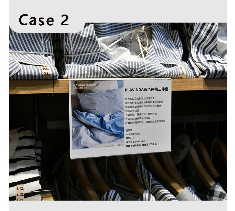 透明アクリル値札ホルダー 衣料品用