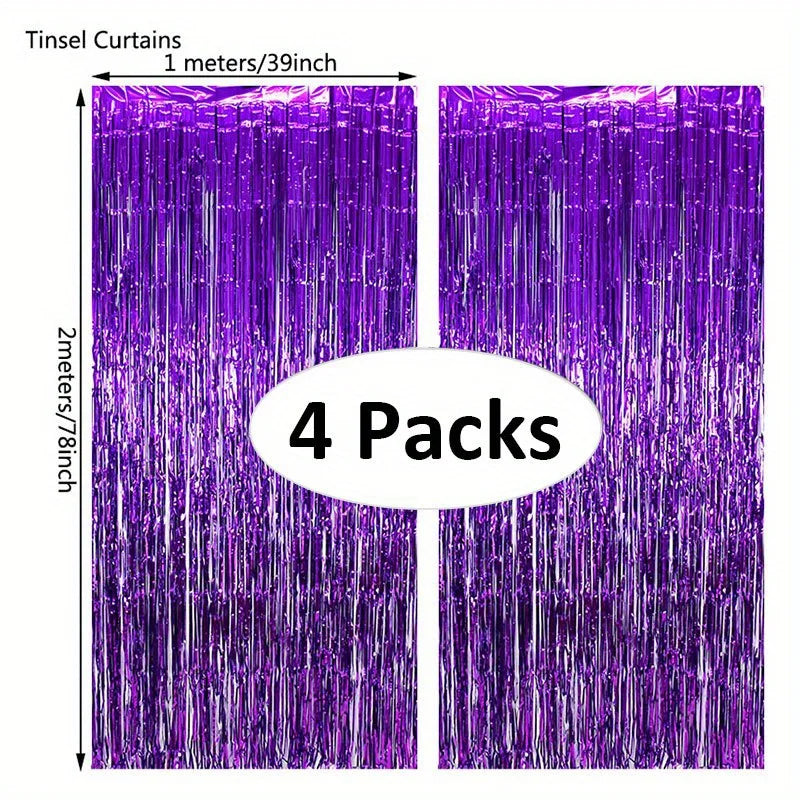 パーティー・インテリア用装飾 キラキラ!ホイル素材カーテン 光反射素材