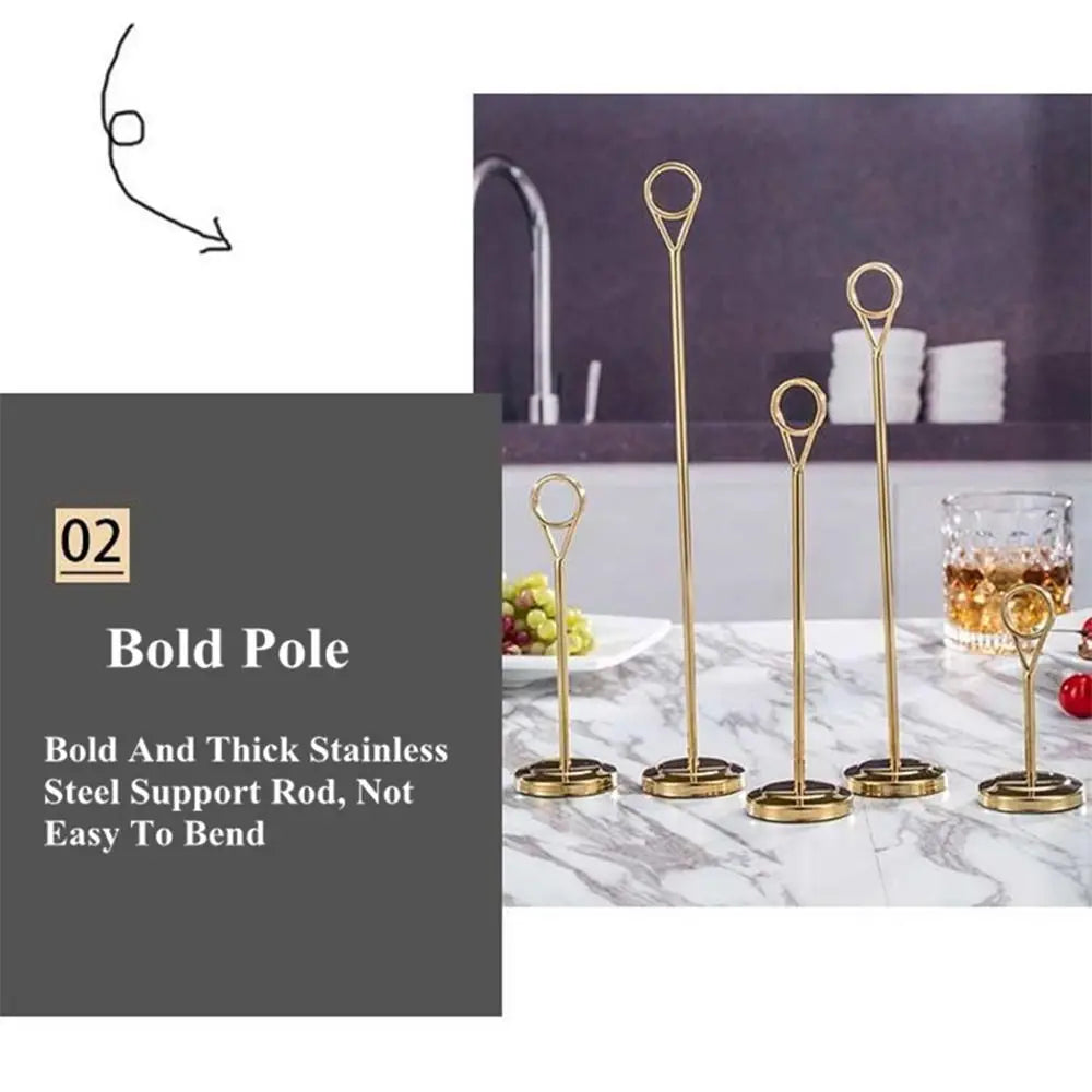 イベント・結婚式装飾|ステンレス製ラウンドフォトクリップホルダー